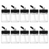 Langlengtec 10pcs 18cc Glass Airbrush Bottles Kit with Adapter Caps