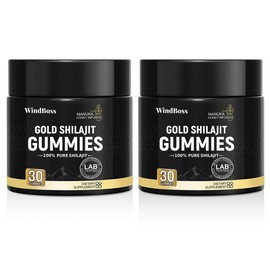 Organic SHILAJIT Gummies | Organic Pomegrenate Oil Flavor | Cane Sugar Free, Sweetened by Organic Manuka Honey | Clean Formula | Heart & Brain, Cellular Health 30 Healthy Gummies:_Best Sell（Pack of 2）