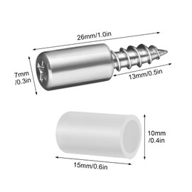 30 PCS Shelf Support Pegs, Integrated Self-Tapping Screws, Self-Tapping Screw Cabinet Laminate Support, with Anti-Slip Cover, Cylindrical Pin Bracket, for Furniture, Cabinet, Closet, Wardrobe Shelves
