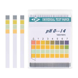 GNALIA pH Test Strips Pack of 100, Lackmus Test Paper, Measuring Range 0-14, Indicator Universal Paper, Acid Test for Aquariums, Drinks, Water Acid Bases Test Strips