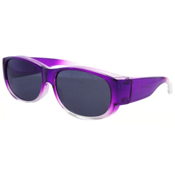 Colorful Two Tone Ombre Fit Over Sunglasses in Purple (Case