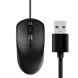 YABABU Wired Computer Mouse, USB Optical mouse for gaming,Home,Business and office work,Black Wire computer Mice Compatible with Laptop Pc Computer Mac Desktop. (Black)