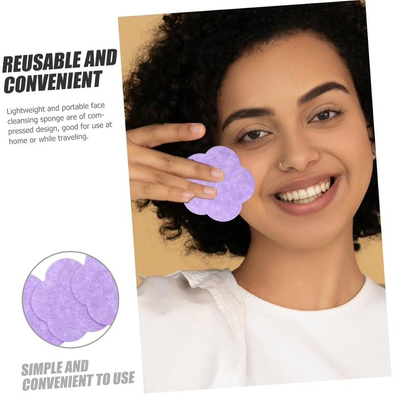 50 Piezas Esponjas Faciales Comprimidas Forma Flor para Esteticistas Esponjas