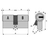2x Profile Cylinder 60 mm 30/30 Keyed Alike Emergency and