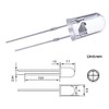 GFORTUN 100Pack 5mm LED Emitting Diode Lights 20mA Round Head