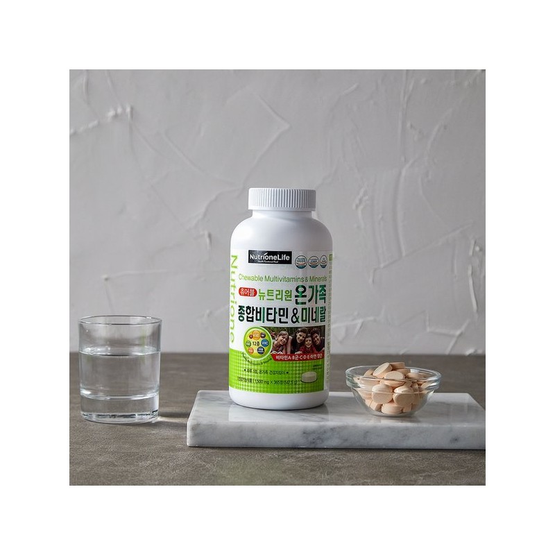 NutriOne 뉴트리원 온가족 종합비타민미네랄 365정 NutriOne Family Multivitamin and Mineral