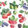20 Servietten Essen Süße Früchte als Tischdeko. Papierservietten mit Motiv.