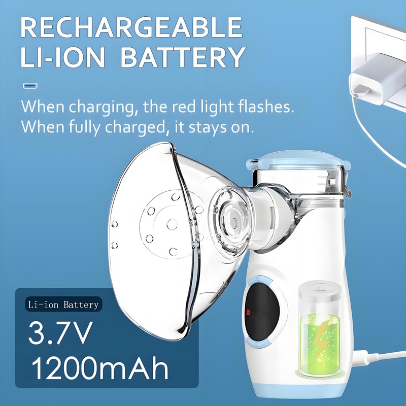 Portable Nebulizer with Intuitive LED Interface and Auto-Cleaning, Handheld Nebulizer