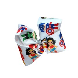 Super Hero Inspired 8 inch Cartoon Hair Bow by Inspired Bows