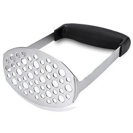 Heavy Duty Stainless Steel Potato Masher Manual Masher Kitchen Tool with Ergonomic PP Handle Household Manual Potato Mashers for Potato Avocado Bean Fruits and more Vegetables