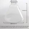 Permo Lighting Fixture Replacement Funnel Flared Clear Glass Shade