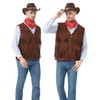 Hislovy Cowboy Costume Men's Western Cowboy Outfit with Hat Bandana