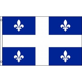 Flags Importer Quebec Flag 3x5 ft Canadian Province Canada Fleur-de-lis Fleurdelise Provincial