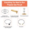 GASPRO Propane Gas Fire Pit Kit, with 12 Inch Fire