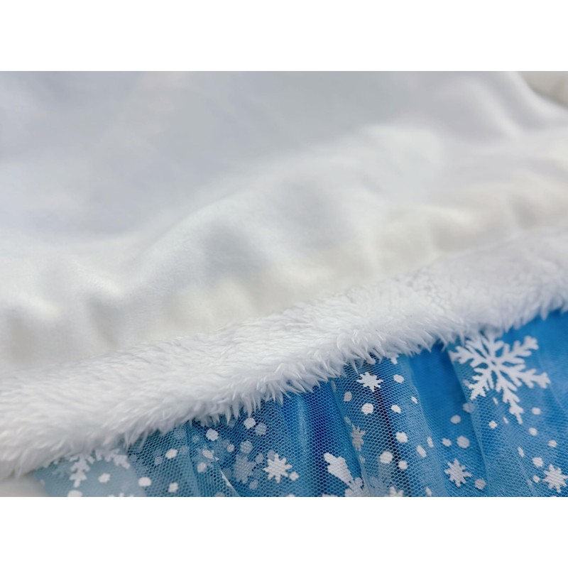 PURFEEL Girls Luxurious Velvet Snowflake Cape Kids Princess Hooded Cloak