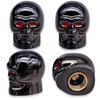 MEAJOO 4PCS Skull Style Tire Valve Stem Caps, with O