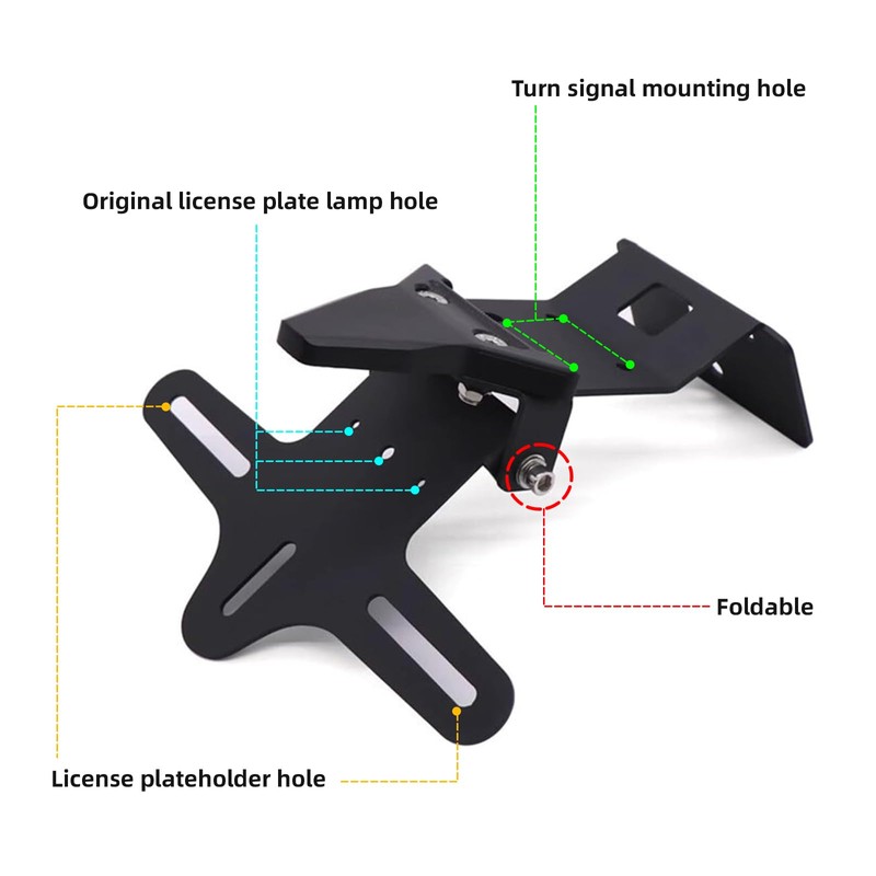 For CFMOTO 675SS Tail Tidy Fender Eliminator Kits, Adjustable License