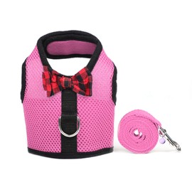 Rypet Ferret Harness and Leash - Soft Mesh Small Pet Harness with Safe Bell, No Pull Comfort Padded Vest for Guinea Pig, Hamster, Rats and Similar Small Animals