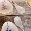 VanEnjoy Set of 4 Chinese/Japanese Ceramic Soup Spoons, Pink Cherry