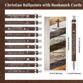 Lincia 90 Pcs Christian Gifts 30 Bible Verse Pens 30 Wooden Religious Keychains 30 Cross Bookmarks Inspirational Bamboo Pens Church Gifts Bulk for Employee Coworker Christmas Sunday School Favors