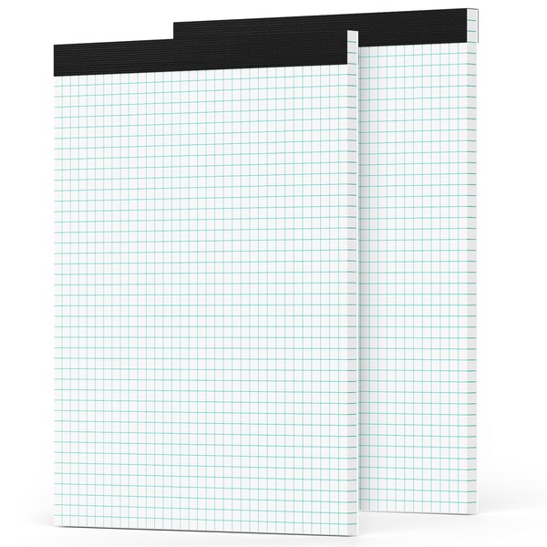 Zaviko Graph Paper Pad 8.5 x 11, 2 Pack, 4x4