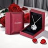 ZDaoBen Rose Necklace Pendant for Women Sterling Silver Rose Flower