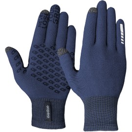 GripGrab Primavera Merino-Wool 2nd Edition Touchscreen Knitted Cycling Merino Wool Gloves Full-Finger Anti-Slip Bicycle Wool Glove Liners