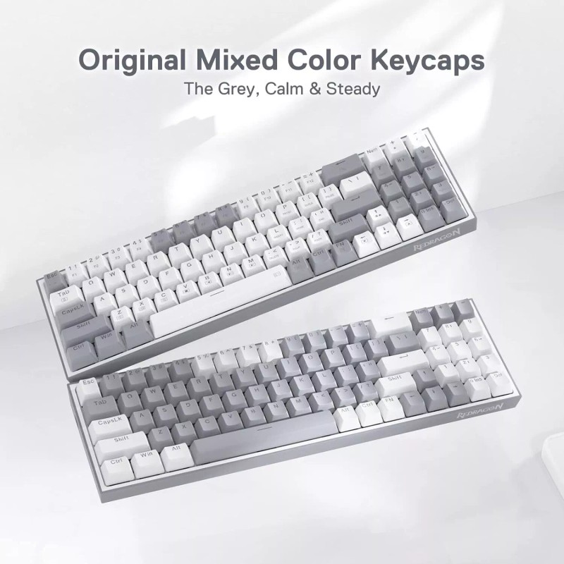 Redragon K628 Pollux 75% Wired RGB Gaming Keyboard, 78 Keys,