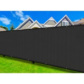 Coarbor 8' x 5' Fence Privacy Screen Heavy Duty Windscreen Fencing Mesh Shade Net Cover for Garden Wall Backyard Patio Deck and Porch, Black
