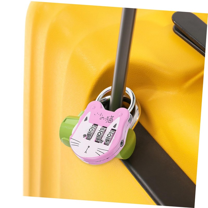 Operitacx Pack of 4 Cat Shape Code Lock Cartoon Combination