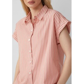 QS Streifenbluse mit überschnittenen Schultern Papaya 38