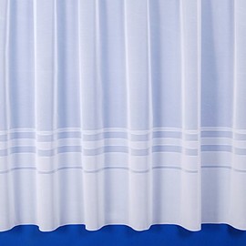 The Textile House Leanne White Semi-Plain Net Curtain - 5 Metres Wide x 45" (114cm) Drop