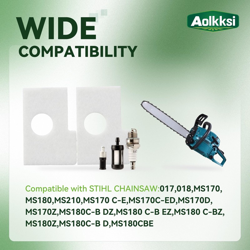 AOLKKSI MS170 MS180 Air Filter Tune Up Kit Compatible with