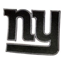 New York Giants Patch. Grey And Black Desgn. Embroidered. Iron On Backing...