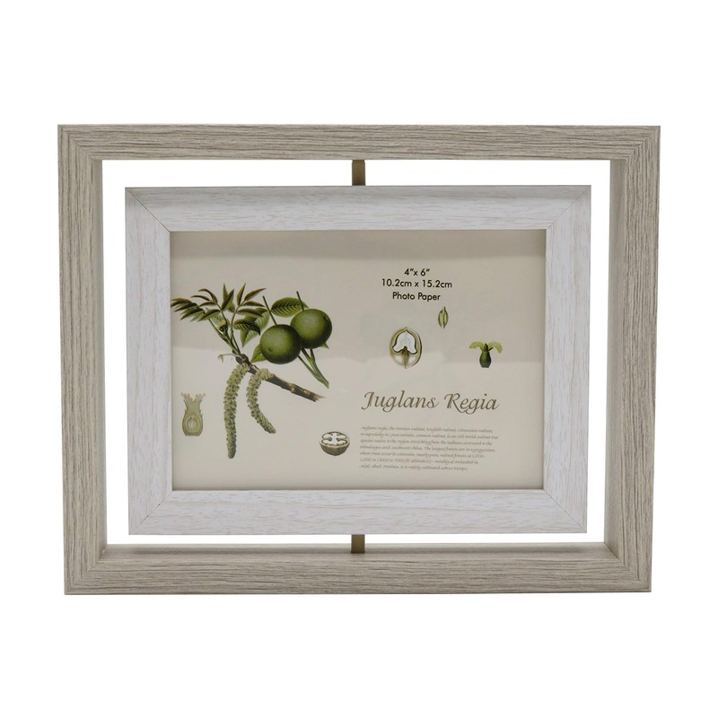 Smiling Art Creative Wooden Picture Frame for 2 Photos with