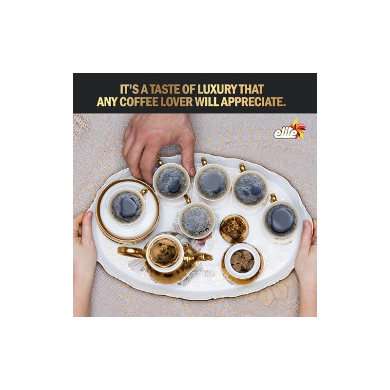 Elite Turkish Ground Roasted Coffee Bag, 3.5000-ounces (Pack of 8)