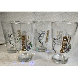 Pacifico Set Of 4 Pacifico Clara Cerveza 16 oz Pint Beer Glass *RARE SWORDFISH*