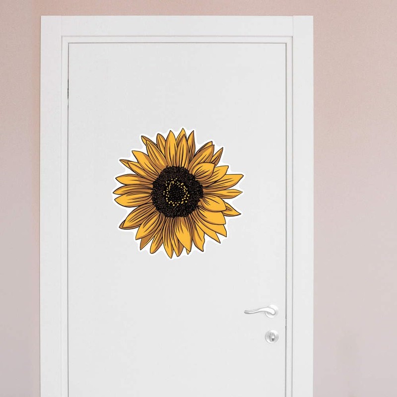 Extra Large 460mm 'Yellow Sunflower' Permanent Sticker Decal for Cars/Windows/Bins/Walls