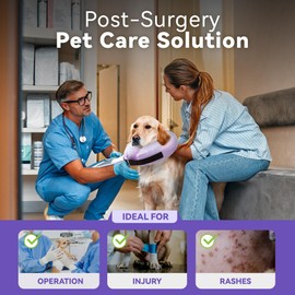 Loesuona Inflatable Dog Cone Collar - Donut Collar Recovery ECollar Alternative After Surgery - Soft Dog Cone for Small Medium Large Dogs