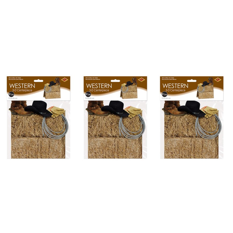 A Beistle Creation S57350AZ3 Beistle Western centerpieces, Paper, Multicolor