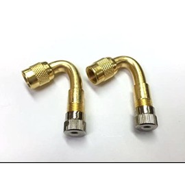 2 MOTORBIKE MOTORCYCLE BIKE TYRE VALVE ADAPTER 45 DEGREE EXTENSION NEW