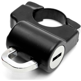 GoodsLand [2 Color] Universal Helmet Lock, Helmet Holder, Motorcycle, Handle, Scooter, Pipe, Security Key, Anti-Theft, Diameter 0.9 inch (22 mm), 0.9 inch (22 mm) (Spare Key Included) GD-HELLOCK-BK