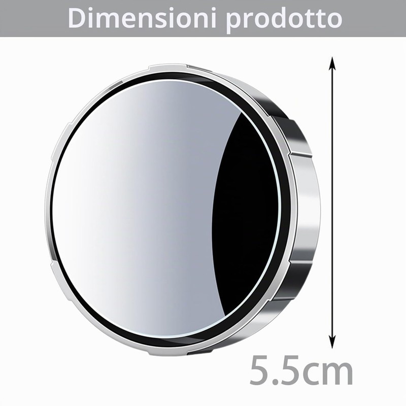 Smaoqingji Specchio Angolo Cieco Regolabile - Confezione da 2, Argento,