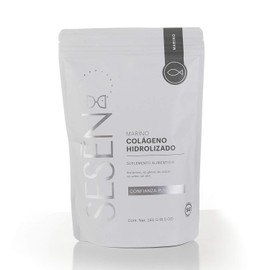 SESĒN | Colágeno Marino Hidrolizado 240g | Péptidos Bioactivos de Origen Marino | Sin Sabor | Sin Gluten | Suplemento en Polvo