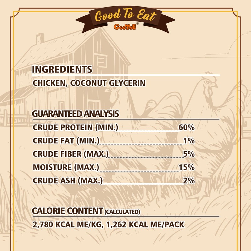 Gootoe - Soft Chicken Sticks 1lb - All Natural, Hypoallergenic