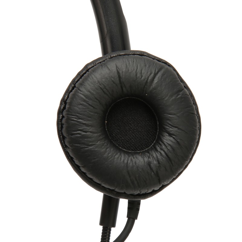 Telephone Headset Single Ear Professional Noise Canceling Adjustable Wired Phone
