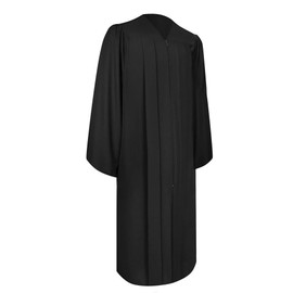 Endea Graduation Matte Cap and Gown (Black, 48 (5'3'' - 5'5''))