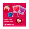 Valentine Heart Shaped Lollipops, Strawberry & Cream Flavor, Red &