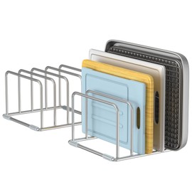 LAEMYFYRE Cutting Board Stand, Cutting Board Rack, Cutting Board Organizer Stainless Steel, Cutting Board Holder for Countertop, Chopping Board Holder (2 Pack)