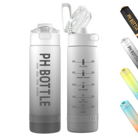 TITIROBA Trinkflasche 1L Auslaufsicherer Wasserflasche Sport flasche für Fahrrad Camping Fitness Outdoor Kinder Grau